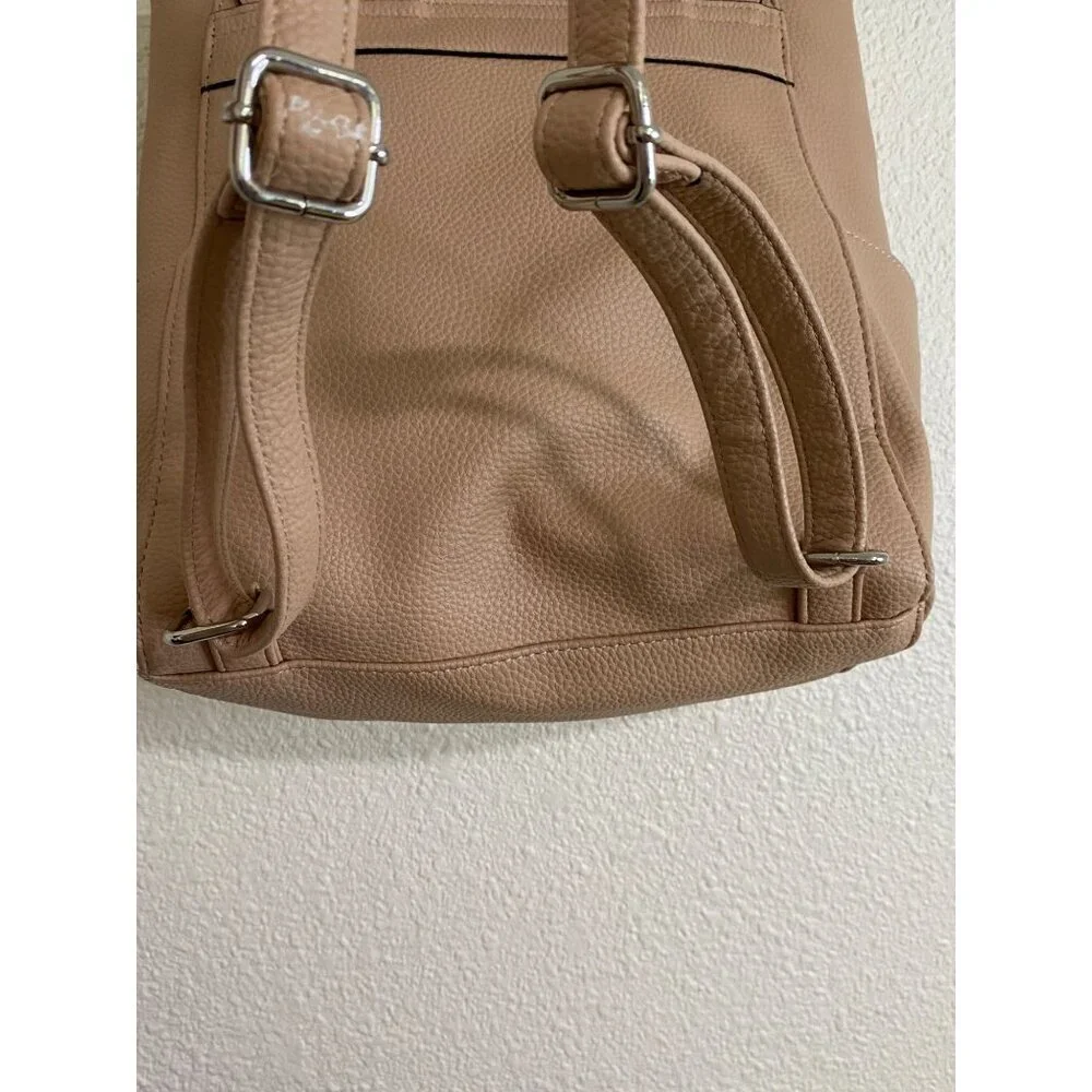 Nanette Lepore Pebbled Vegan Leather Backpack Light Pink